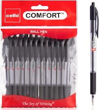 Cello Ballpoint Pens 1.0mm Assorted Colors ,Medium BLACK BLUE RED School Supply