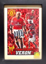 Juan Veron - Manchester United - Argentina - Hand Signed And Framed Photo & COA
