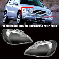 Pair Headlight Headlamp Lens Cover Clear For Mercedes Benz W163 ML Class 02-05