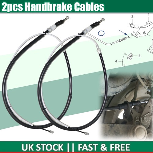 2pcs handbrake cables rear - 2pcs,