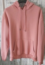 Zara Women's Pink Hoodie Size L Long Sleeve Pullover 100% Cotton Used Good Cond