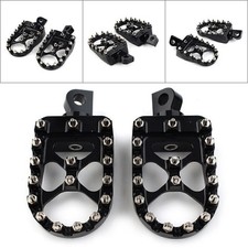 Wide Black Foot Peg MX Style For Harley Dyna Sportster Iron 883 Fatboy Bobber