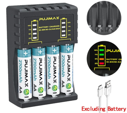 Battery charger slot for aa - 4,