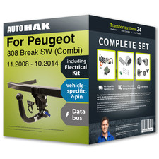 Towbar detachable for PEUGEOT