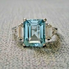 4Ct Emerald Cut Aquamarine