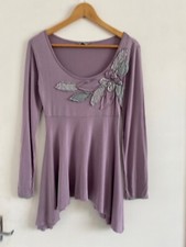 PER UNA Top size 8 M&S Long Sleeve T-Shirt Heather Shade Casual