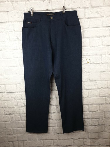 Mens soft smart trousers navy - smart,