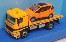 Cararama 1/80 Scale 00181 - Mercedes Benz Truck & A Class Car - Yellow Orange