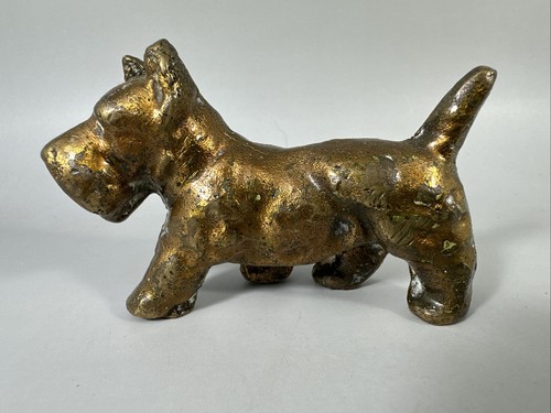 Vintage brass scottish terrier - scottish,
