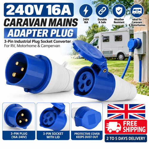 Amp 240v site trailing plug - amp,