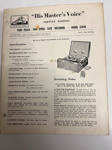 Hmv 2204b four - 2204b, two