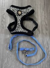 Puppia Harness Large and Ancol Lead - Beautiful Set in Black & Blue