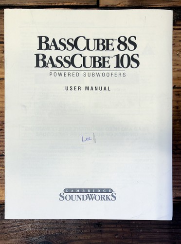 Cambridge soundworks basscube - soundworks,