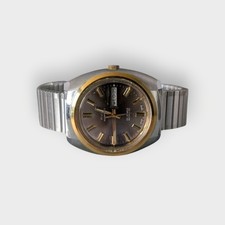 Avia Mens Watch 25 Jewels Automatic Day/Date + Booklet 1980 Ticking Swiss Made