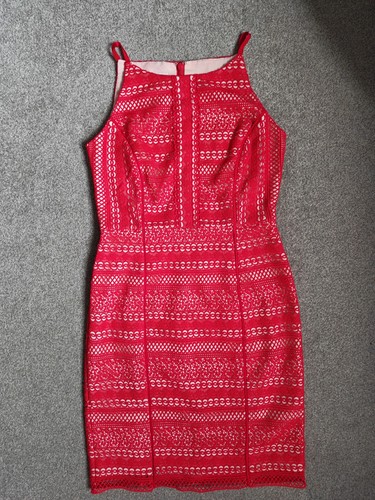 Monsoon red lace dressjessie - red,
