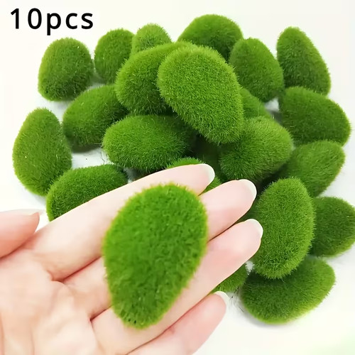 10pcs artificial moss stones - 10pcs,