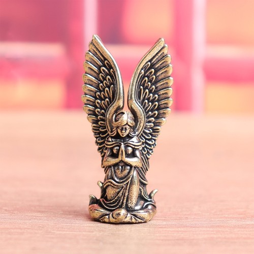 Brass angel figurine - brass,