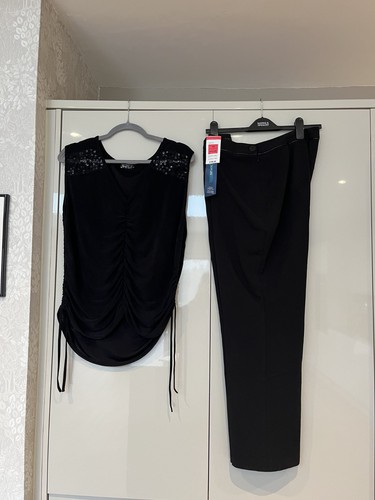 Ladies black trousers - black, m&s