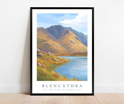Blencathra river travel poster - blencathra,