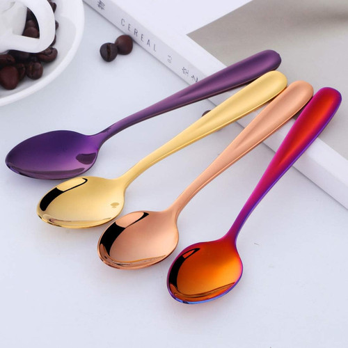 Teaspoons set coloured - of, 8