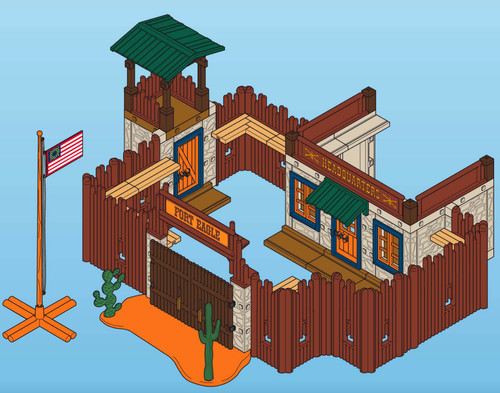 Playmobil 3023 fort - fort, eagle