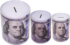 3-Pack $100 Bill Print Piggy