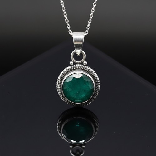 Round emerald gemstone 925 - round,