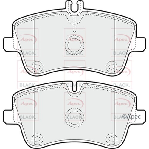 Brake pads set - pads, mercedes
