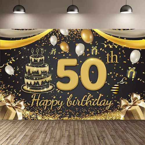 Large fabric happy - happy, 50th