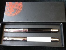 TAITTINGER CHAMPAGNE BLACK ROLLERBALL PEN SET BNIB REFILLABLE