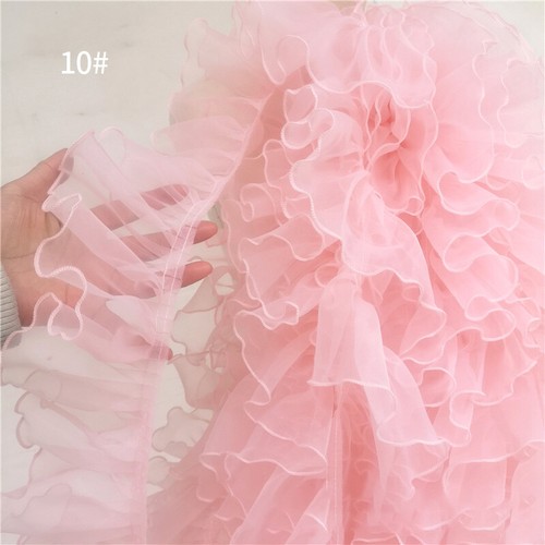 Organza pleated ruffle - organza, lace