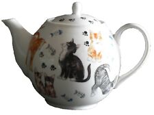 Cat teapot cats kittens design 2 cup or 6 cup porcelain teapot or milk sugar