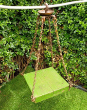 vintage wooden Ceiling storage rack farm sack scales chain iron saucepan plant