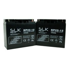 Pair - 2 x SLK 12V 22AH (18AH 20AH 21AH) MOBILITY SCOOTER WHEELCHAIR BATTERIES