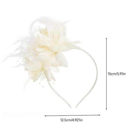 Flower feather hair - flower,