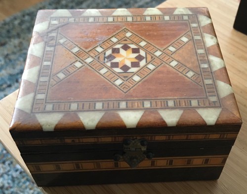 Handmade wooden trinket - box,