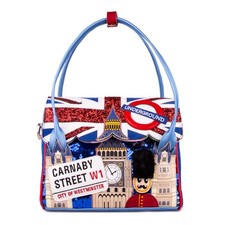 BNWT Irregular Choice Big Ben Charms bag Christmas Rockabilly London handbag