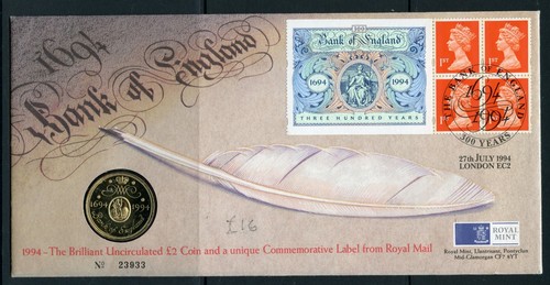 Coin covers 1994 bank of - 1994, £2