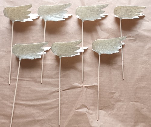 White angel wings - angel, glitter