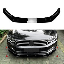 Front Splitter Lip Spoiler For VW Passat B8 2015-2019 TDI TSI Standard Black