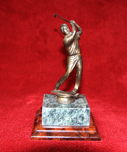 Golf trophy male golfer bronze - trophy,