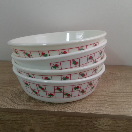 Vintage pyrex cereal bowls red - pyrex,