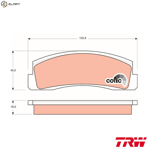 Brake pad set disc - set,