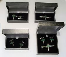 ROYAL MARINES COMMANDO SILVER DAGGER CUFFLINKS, TIE PIN OR TIE SLIDE COLLECTION