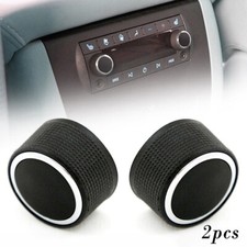 Car Rear Radio Control Knobs Audio Radio High Quality ABS Plastic Black Chrome