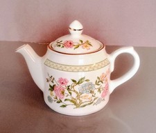 Sadler Vintage China Teapot with Mandarin Design Pink And Blue Blossom