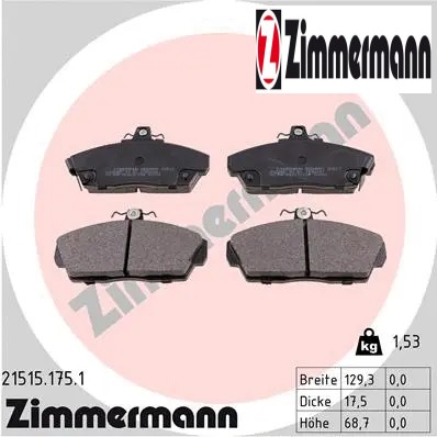 Front brake pads set - brake,