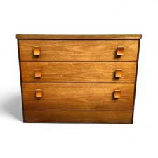 Vintage Stag Cantata Mid-Century Teak 3 Drawer Chest Of Drawers