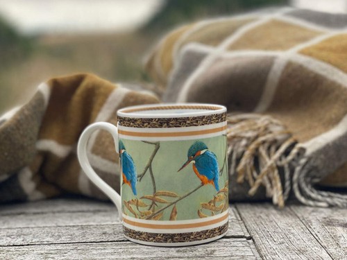 Kingfisher mug fine bone - kingfisher,