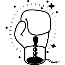 'Boxing Glove with Sparkles'